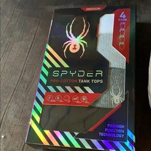 SPYDER MEN 4  TANK TOP PRO COTTON UNDERWEAR SIZE M